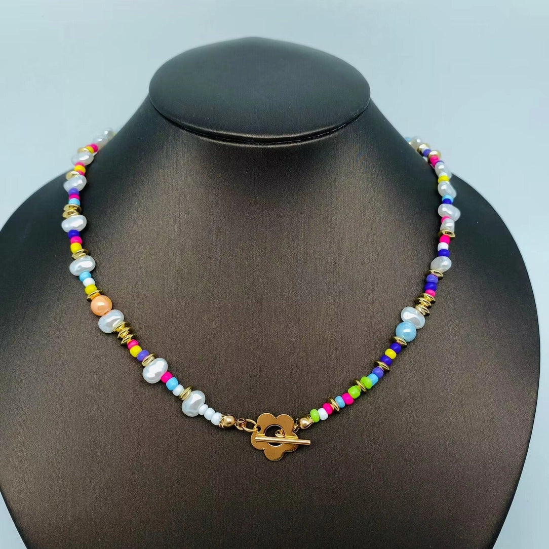 Colorful Flower Choker