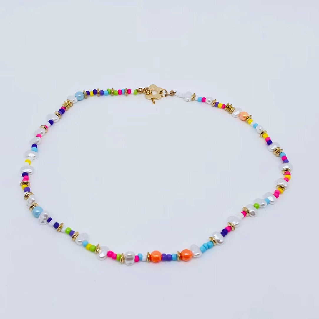 Colorful Flower Choker