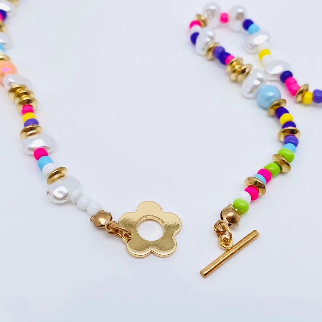 Colorful Flower Choker