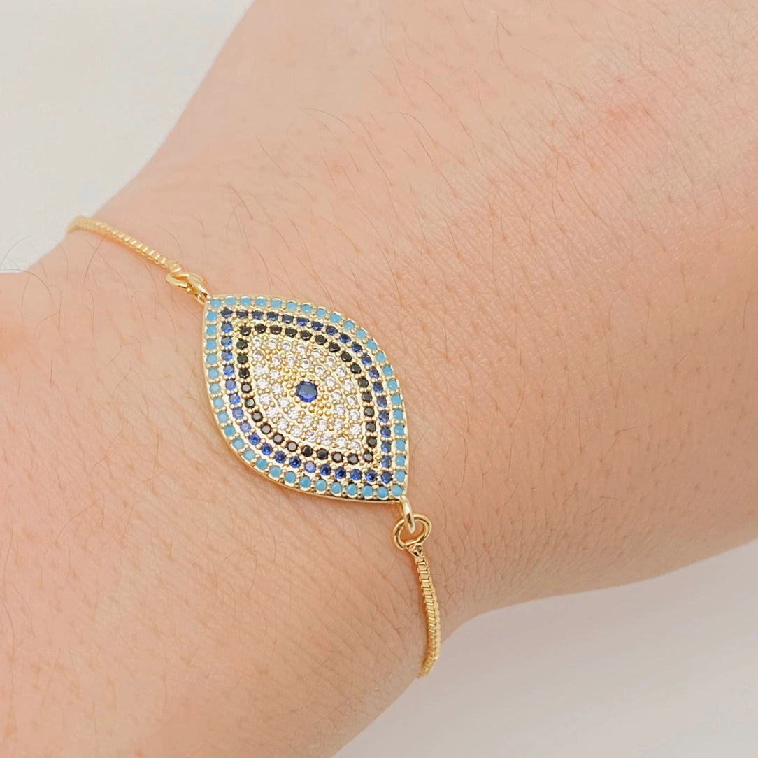 Adjustable Evil Eye Bracelet