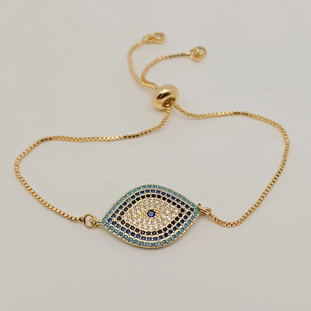Adjustable Evil Eye Bracelet