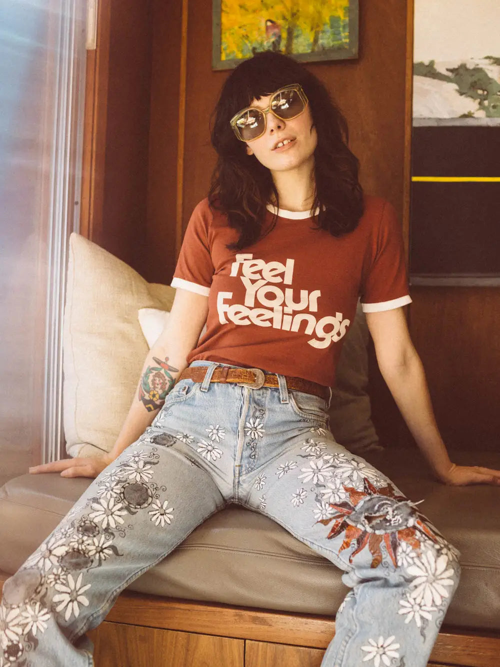 Feel Your Feelings | Ringer Graphic T-Shirt