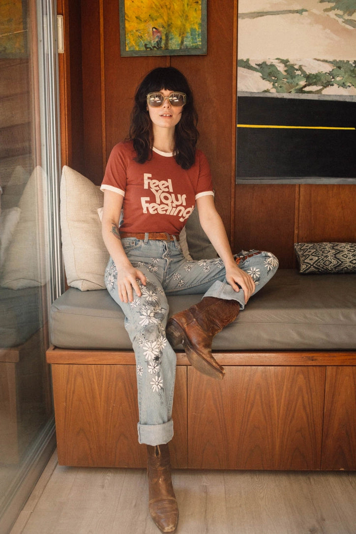 Feel Your Feelings | Ringer Graphic T-Shirt